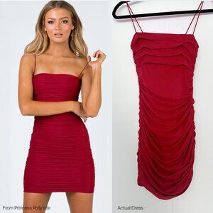 Princess Polly Tara Mini Dress in Red **PRE-OWNED***